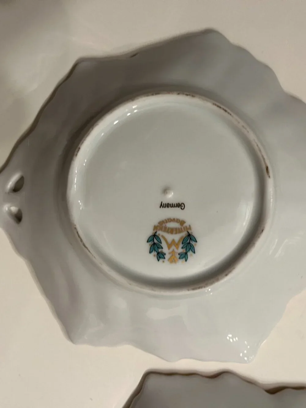 Vintage Mitterteich Bavaria Porcelain Dishes Set of TWO - Fruit Motif Germany